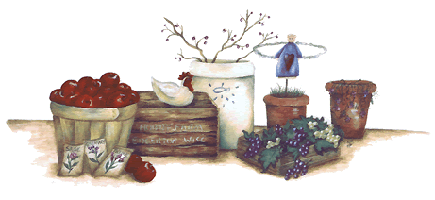 Hobby Farm Pottery, apples, grapes, fruit