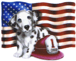 americana, american, flag, animals, red white and blue, pottery, dog, dalmation