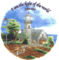 lighthouse, pottery, Scripture verse, Christian