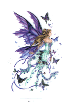 fairy, fantasy, wings, pottery, purple