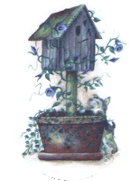 birdhouse, dog, pottery