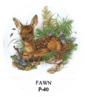 FAWN, DEER, woods, northwoods, lodge, animals, pottery