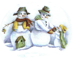 snowman, snowmen, winter, pottery, birdhouse