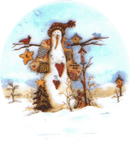 snowman, country, winter, pottery